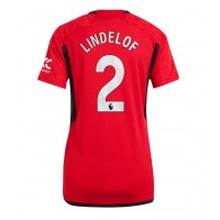 Camisa de time de futebol Manchester United Victor Lindelof #2 Replicas 1º Equipamento Feminina 2023-24 Manga Curta